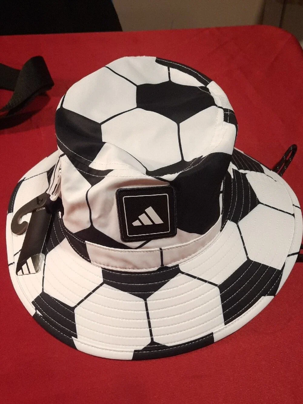 adidas Black & White Soccer Ball Bucket Hat